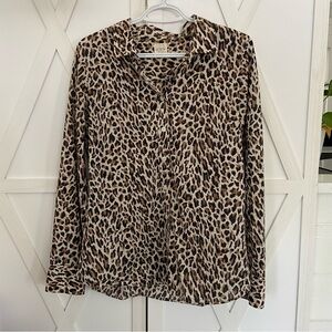 J. Crew Leopard Print Button-Down Shirt